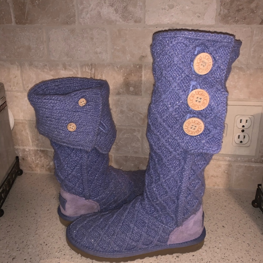 Ugg Cardy Lattice Cable  Knit boots sz 7